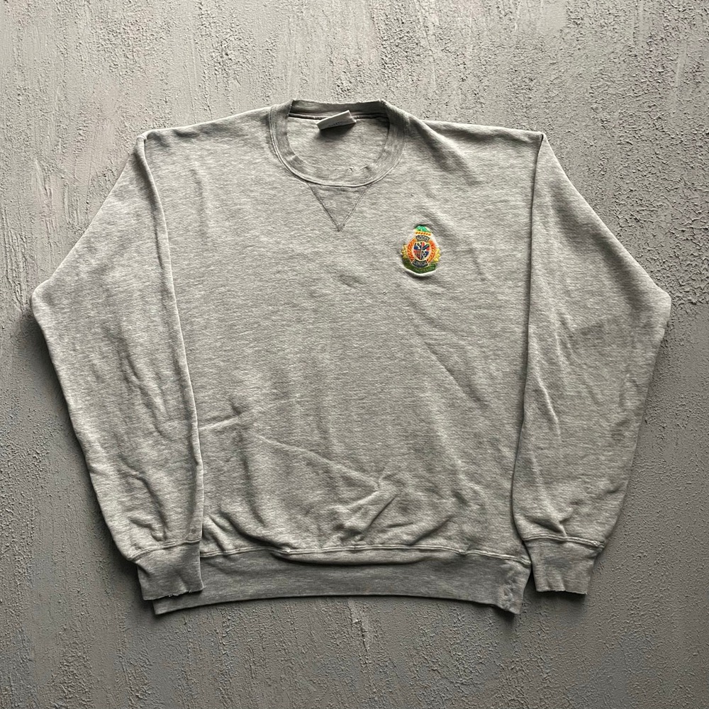 Vintage Roots Canada Crest Sweatshirt Mens Large Grey 90s Russell Athletic